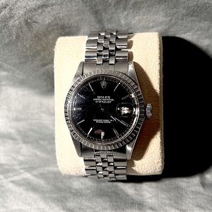 Rolex 1603 Datejust (BLACK DIAL! SS! Jubilee Bracelet!)